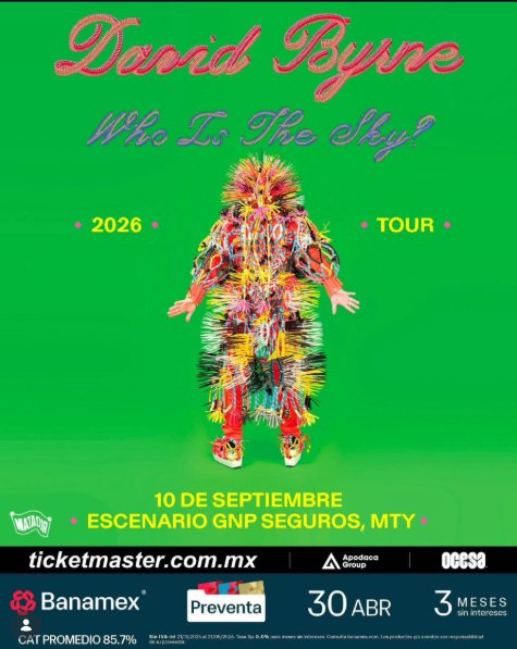 David Byrne en Monterrey